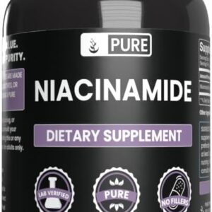 Pure Original Ingredients Niacinamide (365 Capsules) No Magnesium Or Rice Fillers, Always Pure, Lab Verified